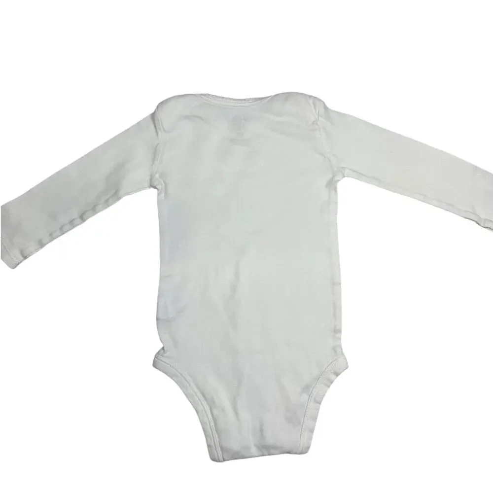 Carters Bodysuit Matching Outfit Baby Girl Dear White Pink 9 Months